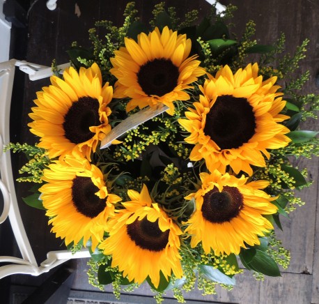 Sunflower Funeral Wreath